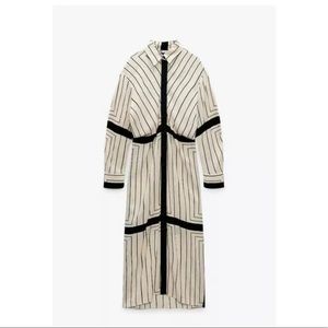 ZARA STRIPED SHIRT DRESS M